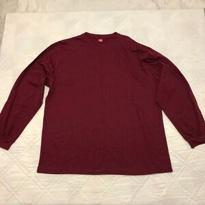 Basic Tee Shirt Co maroon long sleeve T‎ shirt 3XL